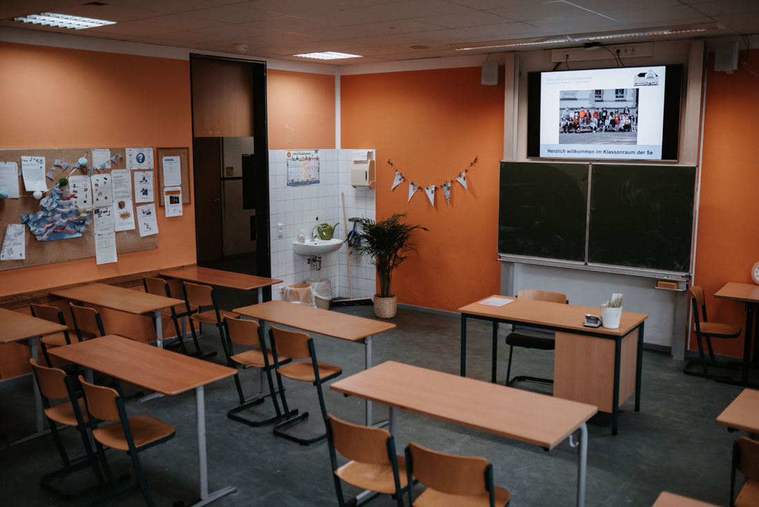 Ein typischer Klassenraum am NEG